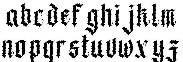 BlackMetal Font LOWERCASE