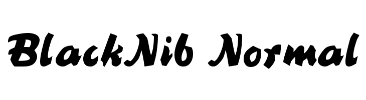 BlackNib Normal  フリーフォントのダウンロード
