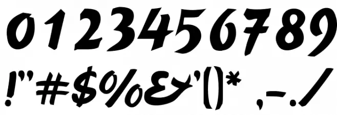 BlackNib Normal Font OTHER CHARS