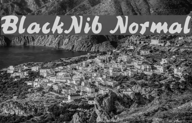 BlackNib Normal Font examples