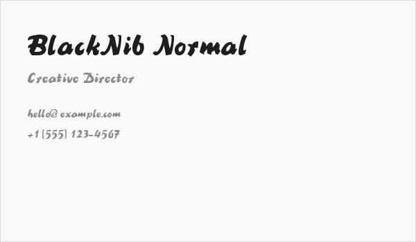 BlackNib Normal Business Card