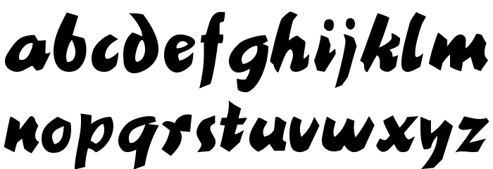 BlackNib Normal Font LOWERCASE