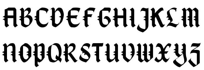 BlackNote フォント 大文字