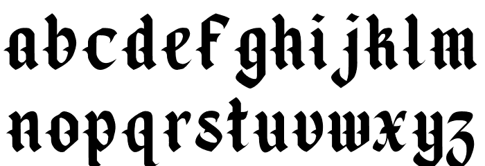 BlackNote Font LOWERCASE