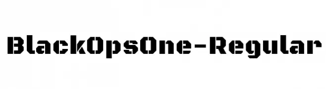 BlackOpsOne-Regular  フリーフォントのダウンロード
