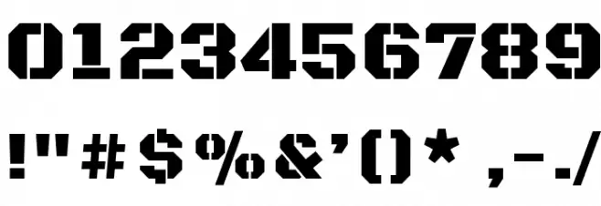 BlackOpsOne-Regular Font OTHER CHARS