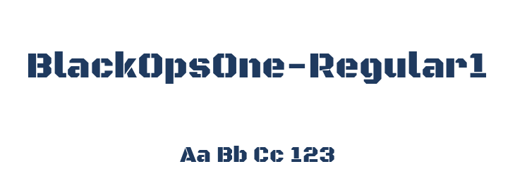 BlackOpsOne-Regular1 Font Preview