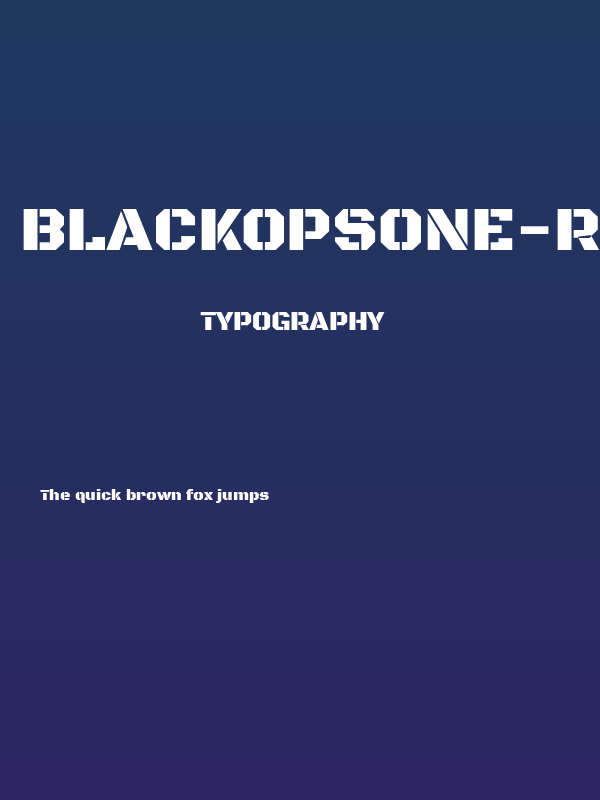 BlackOpsOne-Regular1 Poster