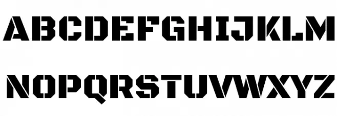 BlackOpsOne-Regular Font UPPERCASE