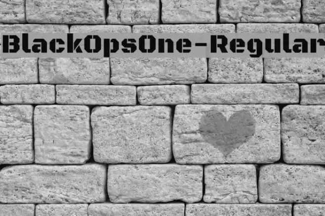 BlackOpsOne-Regular Font examples