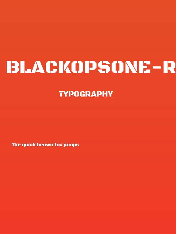 BlackOpsOne-Regular Poster