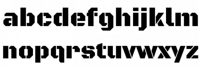 BlackOpsOne-Regular Font LOWERCASE