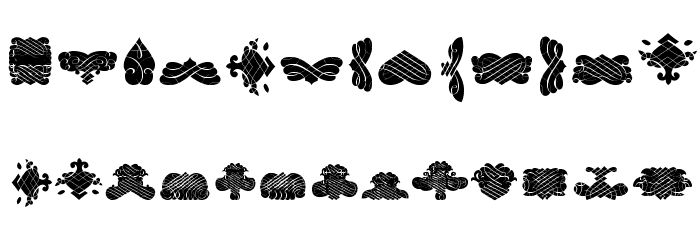 BlackOrnamentsFree Font LOWERCASE