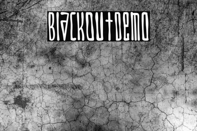 BlackOut-Demo Font examples