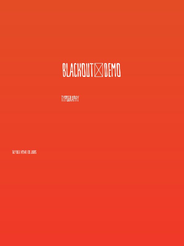 BlackOut-Demo Poster
