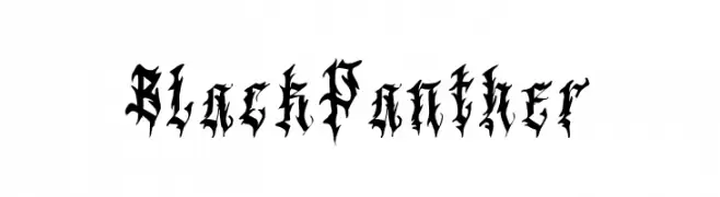 BlackPanther  Frei Schriftart Herunterladen