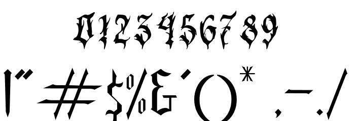 BlackPanther Font OTHER CHARS