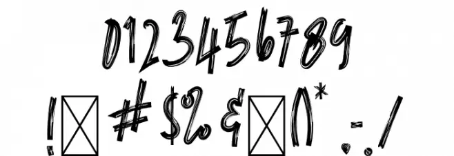 BlackPaperRegular Font OTHER CHARS