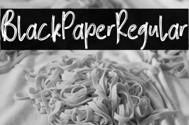 BlackPaperRegular Font examples