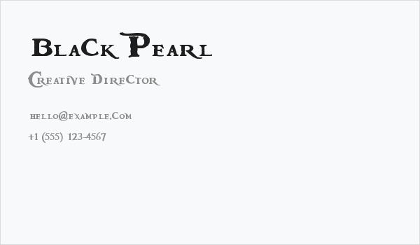 BlackPearl Business Card