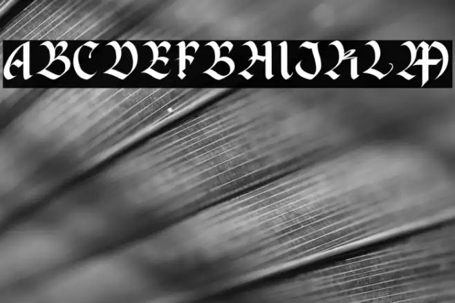 BlackRain Font examples