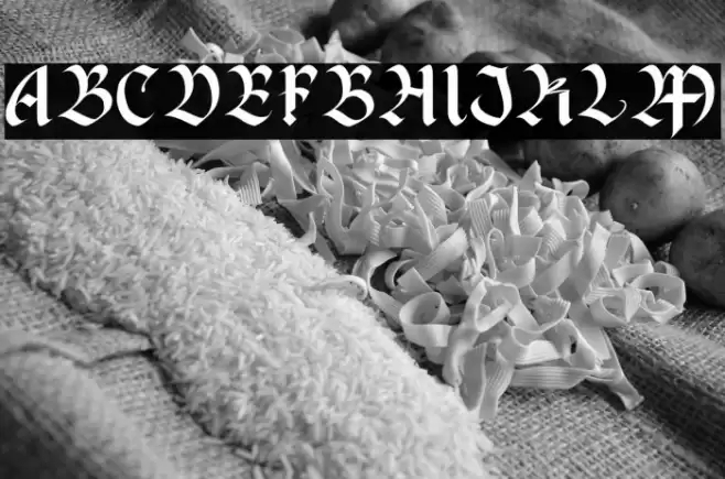 BlackRain Font examples