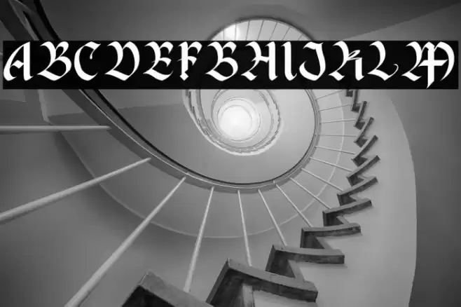 BlackRain Font examples