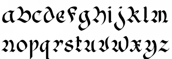 BlackRain Caratteri MINUSCOLO