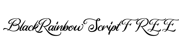 BlackRainbowScriptFREE  フリーフォントのダウンロード