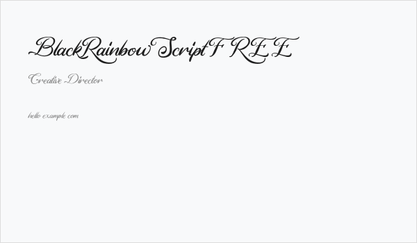 BlackRainbowScriptFREE Business Card
