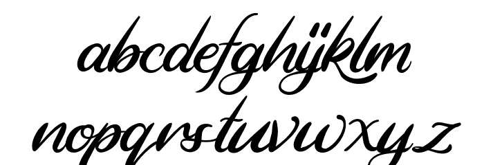 BlackRainbowScriptFREE Font LOWERCASE