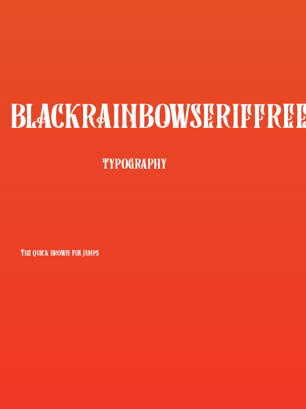 BlackRainbowSerifFREE Poster
