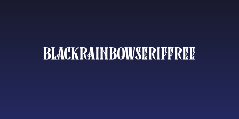 BlackRainbowSerifFREE Social Header