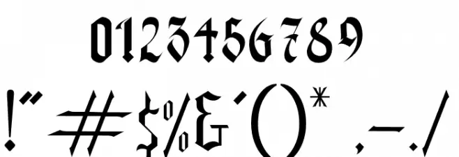 BlackRomans Font OTHER CHARS