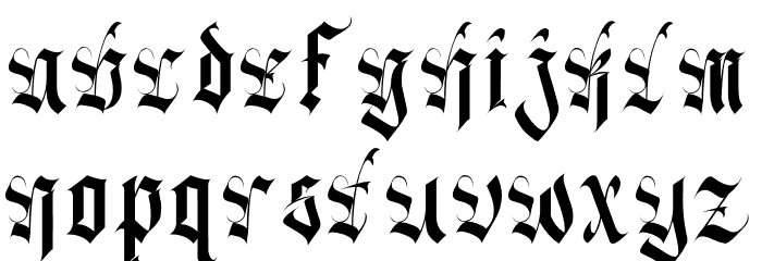 BlackRomans Font LOWERCASE