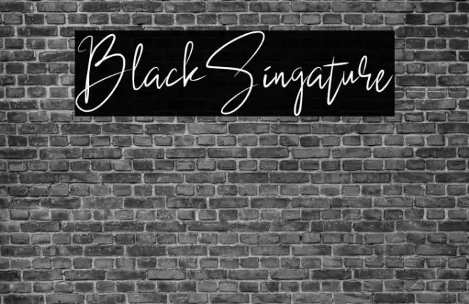 BlackSingature Font examples