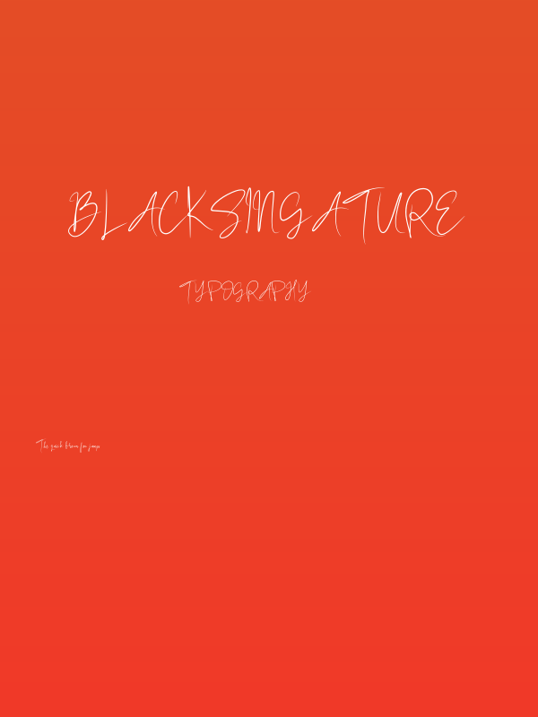 BlackSingature Poster