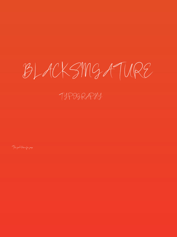 BlackSingature Poster