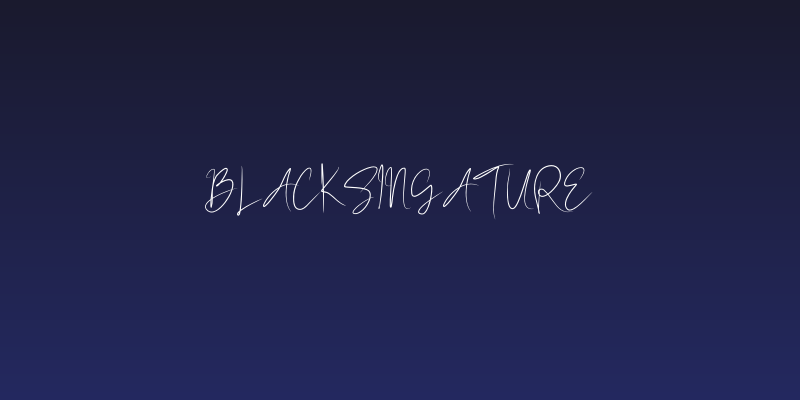 BlackSingature Social Header
