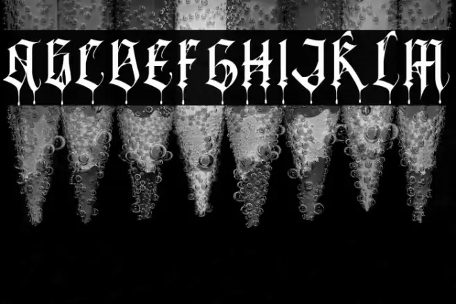 BlackSpider Font examples