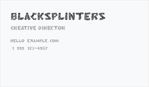 BlackSplinters Business Card