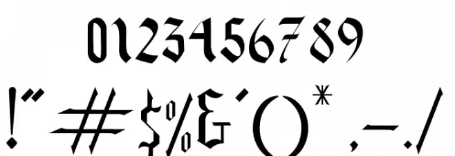 BlackSpot Font OTHER CHARS
