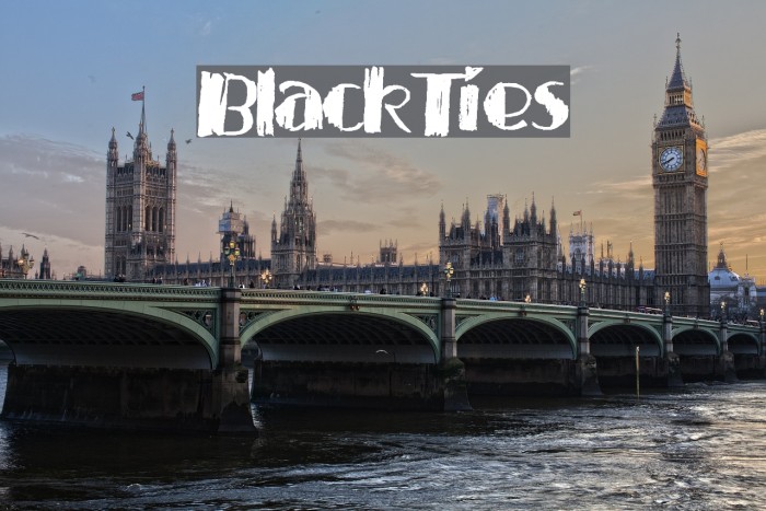 BlackTies Font examples