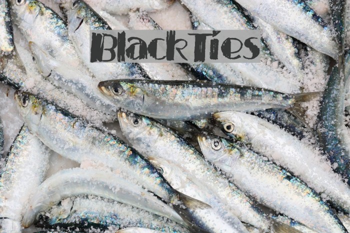 BlackTies Font examples