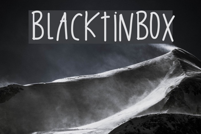 BlackTinBox Font examples
