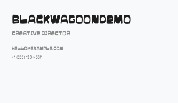 BlackWagoonDemo Business Card