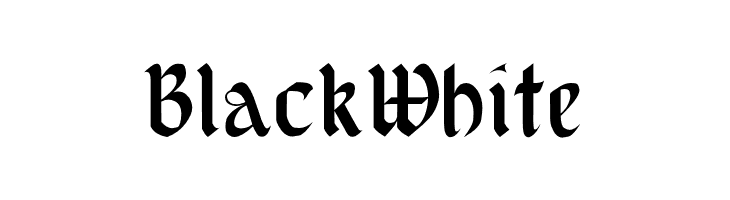 BlackWhite  Frei Schriftart Herunterladen