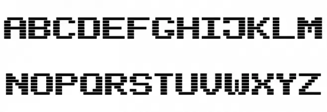 BlackWhiteBlock Schriftart Groß