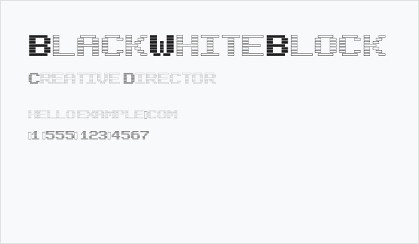 BlackWhiteBlock Business Card