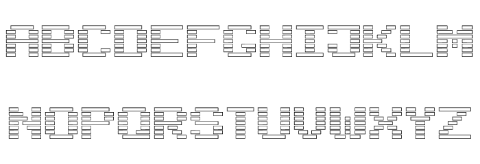 BlackWhiteBlock Font LOWERCASE